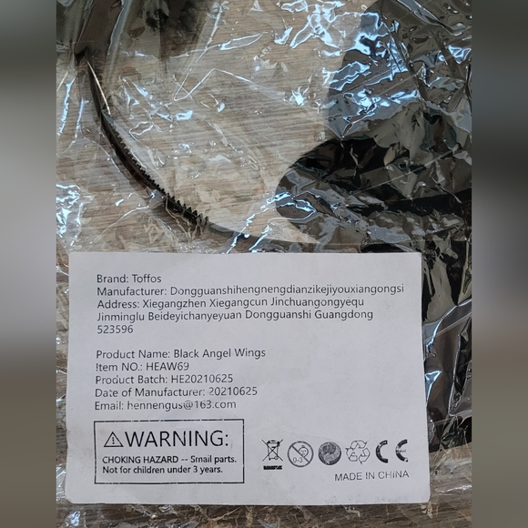 NWOT Angel Wings and Halo for Kids, Adults Angel Costume Feather Black - Picture 6 of 6